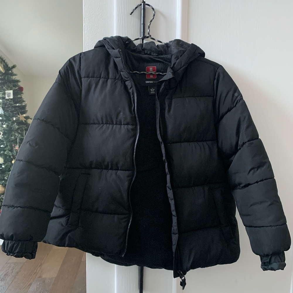 Swiss Tech Black Puffer Girls L